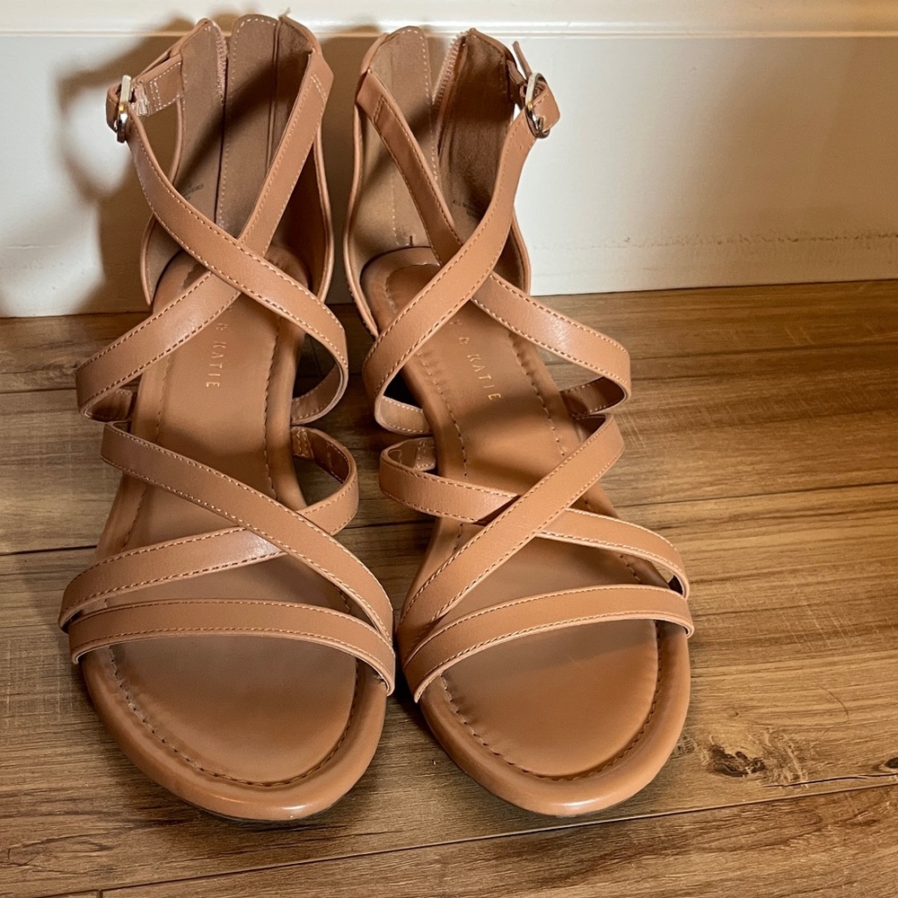 Kelly & Katie Nude Strappy Sandals